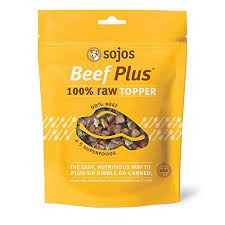 Sojos Beef Plus Topper Dog Food 4 Oz Freeze Dried Dog Food Raw Dog Food Recipes Grain Free Dog Food