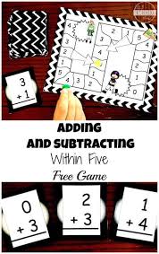 These kindergarten activities are the best at letting kids interact, play, move, and work with important learning. Free Printable Math Game Adding Within 5 And Subtraction Within 5