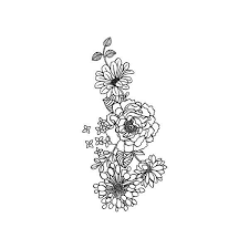 Black And White Flower Outline Tattoo Flower Outline Tattoo Floral Tattoos Ink Tattoos Simple Floral Tattoo Tumblr Flower Flower Outline Tattoo Tattoo Outline Drawing