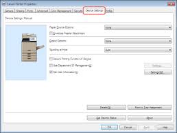 Canon send ir adv c2030/c2025/c2020 series service manual. Setting The Department Id Management On The Printer Driver Canon Imagerunner Advance C351if C350i C250i E Manual
