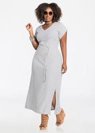 Stripe V Neck T Shirt Maxi Dress In 2020 Plus Size Outfits Maxi Shirt Dress Plus Size Fashion