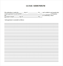 The pet agreement is usually added to an existing lease agreement through an addendum or amendment and becomes a part of the original legally binding contract between the landlord and tenant. Free 14 Sample Lease Addendum Forms In Pdf Ms Word