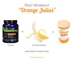 A Post Workout Orange Julius Using Beachbody Performance Recover Supplement Post Workout Drink Pre Workout Food Post Workout