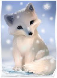 Even though this lesson may look complicated for yo. Cute Arctic Fox Poster Cute Fox Drawing Cute Cartoon Animals Cute Animal Drawings