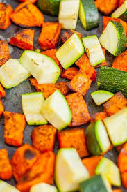 Mediterranean Roasted Sweet Potato And Zucchini Salad Https Www Platingpixels C Sweet Potato Recipes Roasted Roasted Sweet Potatoes Sweet Potato Salad Recipe