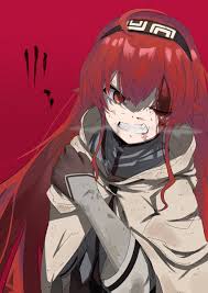 red eyes, crossed bangs, long hair, 1girl, ahoge - Anime R34