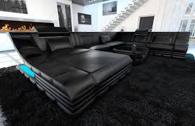 Fashionable with high quality velvet upholstery. New York Xl Luxury Leather Sectional Sofa Sofadreams