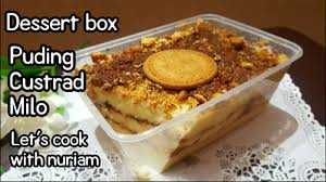 Resep kue bolu dari berbagai jenis bolu panggang hampir mirip. Dessert Box Puding Custard Milo Youtube