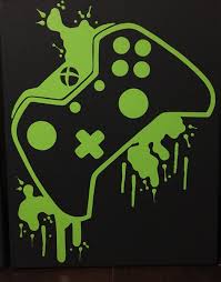 Xbox One Controlador De Videojuegos De Pintura Arte De Etsy Arte De Videojuegos Controles De Xbox One Fondos De Pantalla De Juegos