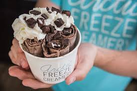Easily make my homemade rolled ice cream recipe with only 2 ingredients and your choice of mix ins! Rolled Ice Cream Is A Hit On The Jersey Shore