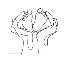 Organic Shape Pendant Baby Feet Dose Of Rose Jewellery Uk Organic Shapes Simple Line Drawings Mother And Baby Tattoo