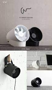 vh ultra quiet usb powered portable desk fan uses double motors seven blades on the front and five blades on the back to reduce desk fan portable desk design
