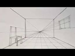 كيفية رسم منظور هندسي لغرفة من نقطة واحدة youtube
