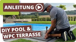 Wie kann ich meinen pool im garten mit einer solaranlage beheizen? Pool Im Garten Poolterrasse Mit Wpc Dielen Gestalten Youtube
