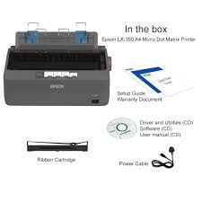 Trouvez facilement l'imprimante de votre choix avec epson printer finder. Epson Lx 350 A4 Mono Dot Matrix Printer C11cc24032