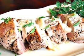 Pork Tenderloin With Caramelized Pears Recipe Pork Tenderloin Stuffed Pork Tenderloin Crockpot Pork Tenderloin