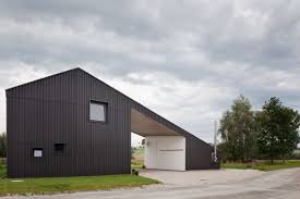 Haupt Und Nebengebaude Unter Einem Dach Nordansicht Metallgebaude Einfamilienhaus Stahlbauten