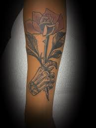 Maybe you would like to learn more about one of these? Skeleton Hand With Rose Tattoo By Nick Sadler Madison Tattoonow