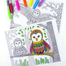 Includes images of baby animals, flowers, rain showers, and more. Owl Colouring Pages For Grown Ups Red Ted Art Make Crafting With Kids Easy Fun