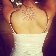 Upper Back Sun And Moon Tattoos For Girls Tattoos For Women Girl Tattoos Tattoos Moon Tattoo