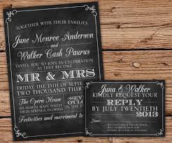Vintage Chalkboard Wedding Invitation Chalkboard Wedding Invitations Fun Wedding Invitations Chalkboard Wedding