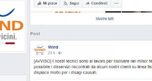 Wind telecomunicazioni, comunemente conosciuta come wind, è un'azienda italiana di telecomunicazioni che offre in italia. Disservizi Wind Infostrada Oggi 4 Ottobre 2017 Cosa Fare In Caso Di Linea Adsl Fibra Assente Investireoggi It