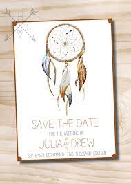 Boho Dreamcatcher Save The Date Printable Digital File Or Etsy Dream Catcher Wedding Wedding Invitations Boho Trendy Wedding Invitations