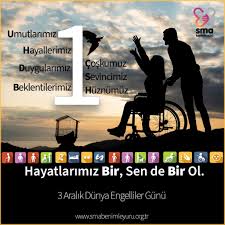 Dünya engelliler günü, birleşmiş milletler tarafından 1992 yılından bu yana 3 aralık'ta kutlanan uluslararası bir farkındalık günü. Lolqfjqdlspypm