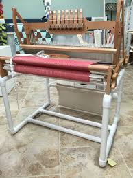 Ashford Table Loom Stand I Made With Pvc Weaving Loom Diy Loom Weaving Ashford Loom