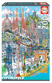 There will be 4 steps to make it. 200 Barcelona Educa City Puzzle Educa Borras