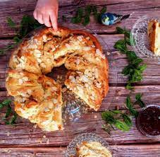 Sweet german easter bread royalty free stock. German Easter Bread With Marzipan And Almonds Osterbrot Osterkranz