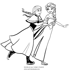 Free coloring pages of eiskönigin elsa. Ausmalbilder Anna Und Elsa Patinent Dans La Glace