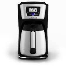Carafe is designed with a wide opening for fast, easy cleanup with a damp towel Black Decker 12 Cup Thermal Coffee Maker