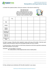 Comparative and superlative worksheets as lesson plans. Comparatives Superlatives Esl Activities Worksheets Games