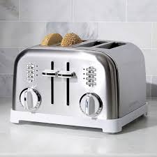 Cuisinart 4 Slice Toaster White Stainless Stainless Steel Toaster Toaster Replacing Kitchen Countertops