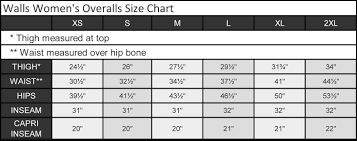 55 Credible Walls Insulated Coveralls Size Chart