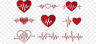 Heart Rate Monitor Electrocardiography Pulse Red Ecg Love Icon Lip Art Illustration Love Heart