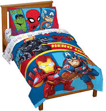 Diposting oleh unknown di master bedroom, pada: Amazon Com Marvel Super Hero Adventures Double Team 4 Piece Toddler Bed Set Super Soft Microfiber Bed Set Bedding Features Captain America Spiderman Iron Man Black Panther Official Marvel Product