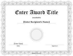 Silver Award Seal Certificate Template For Microsoft Word Certificate Template Award Template Awards Certificates Template