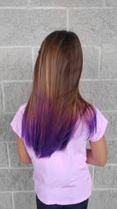 Colored hair dyes sit on top of your natural hair color. Purple Dip Dye Brown Hair Hairbykatieluttrell Hairbykatieluttrell On Instagram Dip Dye Hair Dip Dye Hair Brown Dip Dye Hair Brunette