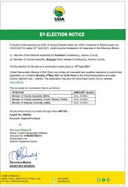 The ward representative's death was confirmed by his family on tuesday, march 16, morning. United Democratic Alliance On Twitter Notice On Kiambaa Constituency And Muguga Ward By Elections