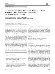 Pdf The Volcanic Geoheritage Of The Mount Bamenda Calderas Cameroon Line Assessment For Geotouristic And Geoeducational Purposes
