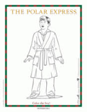 This beautifully executed movie released in 2004 was well received and loved by so many and has become an annual tradition. The Polar Express Boy Coloring Page Printable Christmas Reproducibles Teachervision