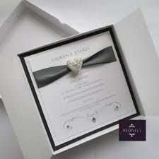 Black And Silver Wedding Invitations Grey Wedding Invitation Boxed Luxury Couture Modern Elegant Gray White Ivory Black Silve Luxury Wedding Invitations Wedding Invitations Wedding Cards