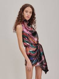 The Attico Dresses The Attico Kaya Multicolor Asymetrical Mini Dress In 2020 Mini Dress Dresses Fashion