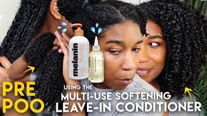 Pre Poo W Melanin Haircare Multi Use Softening Leave In Conditioner Multi Use Pure Oil Blend Youtube Hair Care Leave In Conditioner Dry Natural Hair