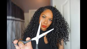 2 curly hair with wooden pencil. Diy Curly Hair Cut L Easy Way To Layer Trim Natural Hair At Home Youtube
