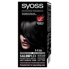 Syoss Color Professional Permanent Coloration 1 1 Black Hair Color Peppery Spot