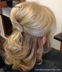 All too often medium length hair ends up in the boring category. Bumped Hairdo For Medium Hair Half Up Half Down Wedding Hairstyles 50 Stylish Ideas For Brides The Trending Hairstyle