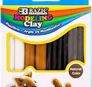 BAZIC Products Modeling Clay Sticks 4.8 Oz, 4 Natural Earth Colors,  Non-Toxic DIY Modeling Clay Sticks for Artist Kids and Adults, Art Craft ...